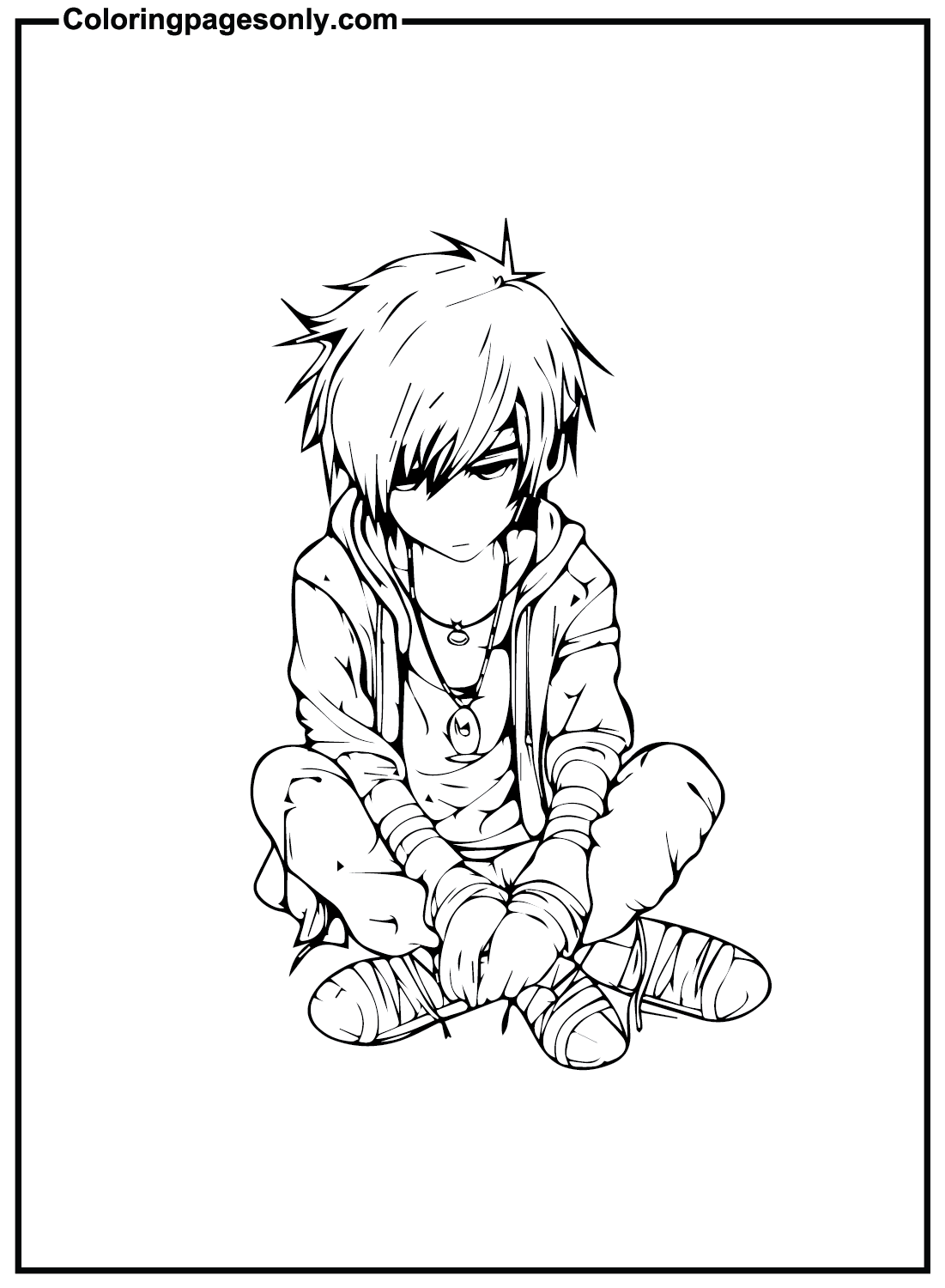 99 Anime Emo Coloring Pages: Express Your Emotions in Color 40