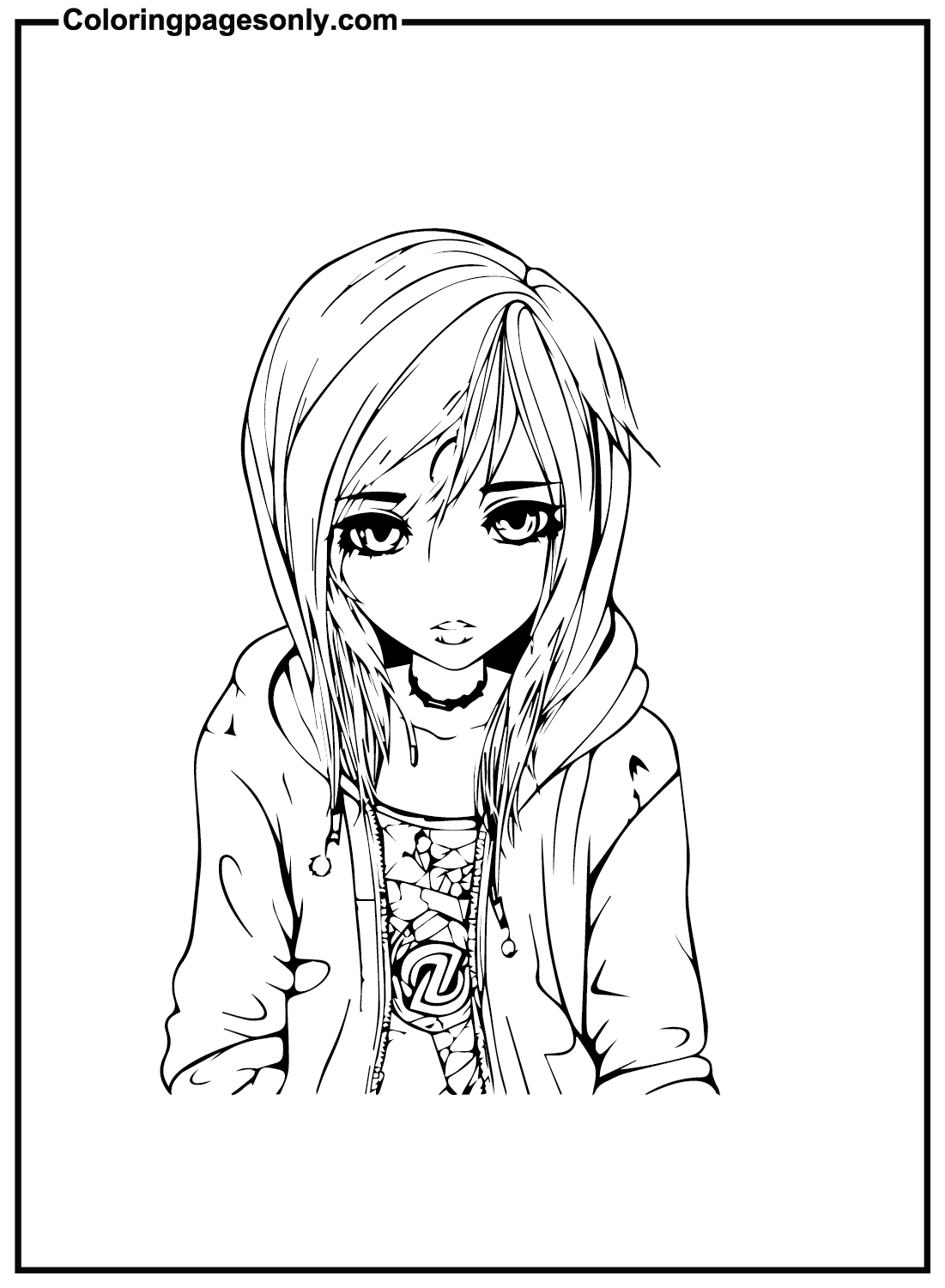 99 Anime Emo Coloring Pages: Express Your Emotions in Color 43