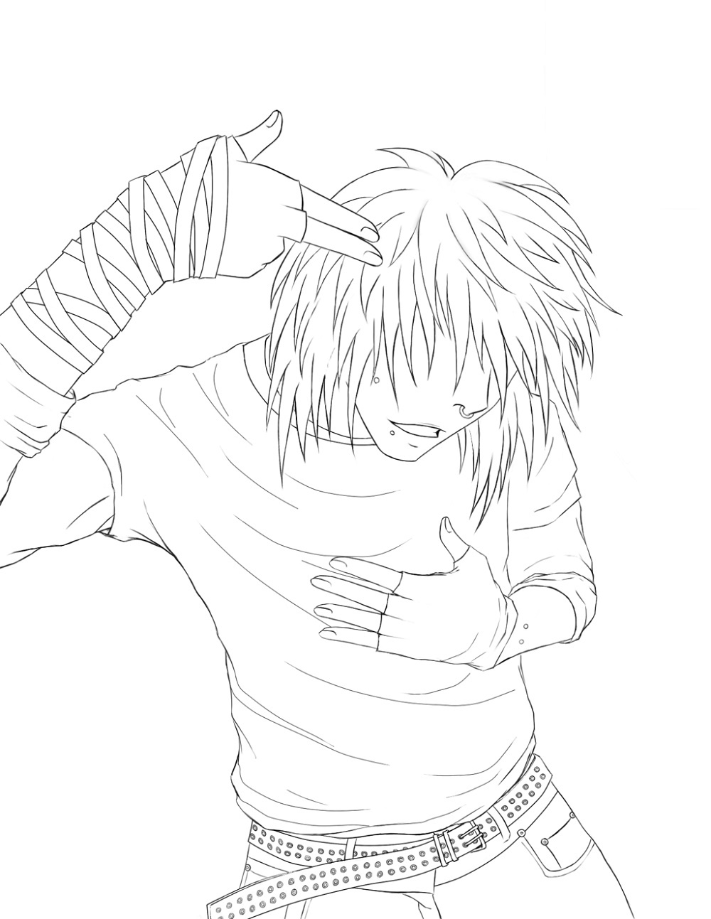 99 Anime Emo Coloring Pages: Express Your Emotions in Color 53