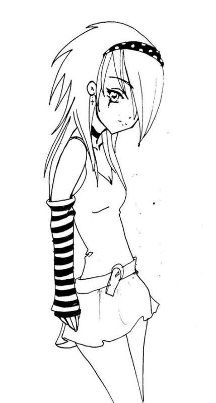 99 Anime Emo Coloring Pages: Express Your Emotions in Color 58