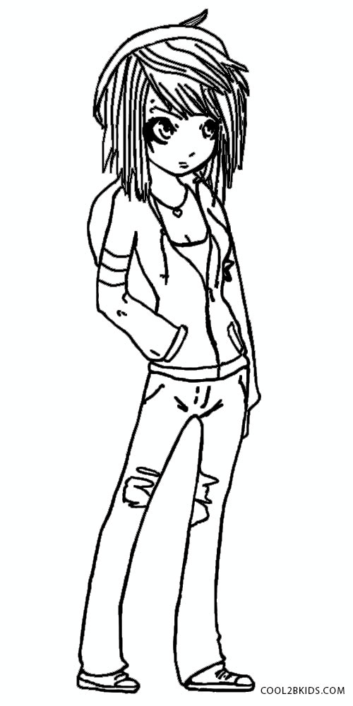 99 Anime Emo Coloring Pages: Express Your Emotions in Color 73