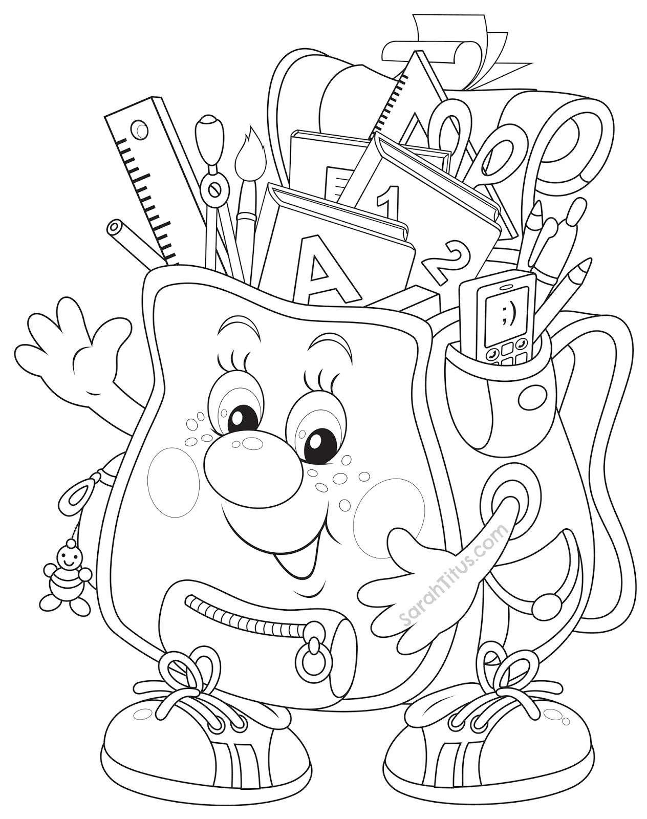 Back to School Coloring Pages Free Printable 122