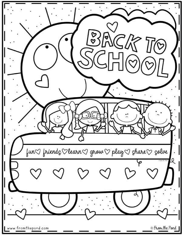 Back to School Coloring Pages Free Printable 22