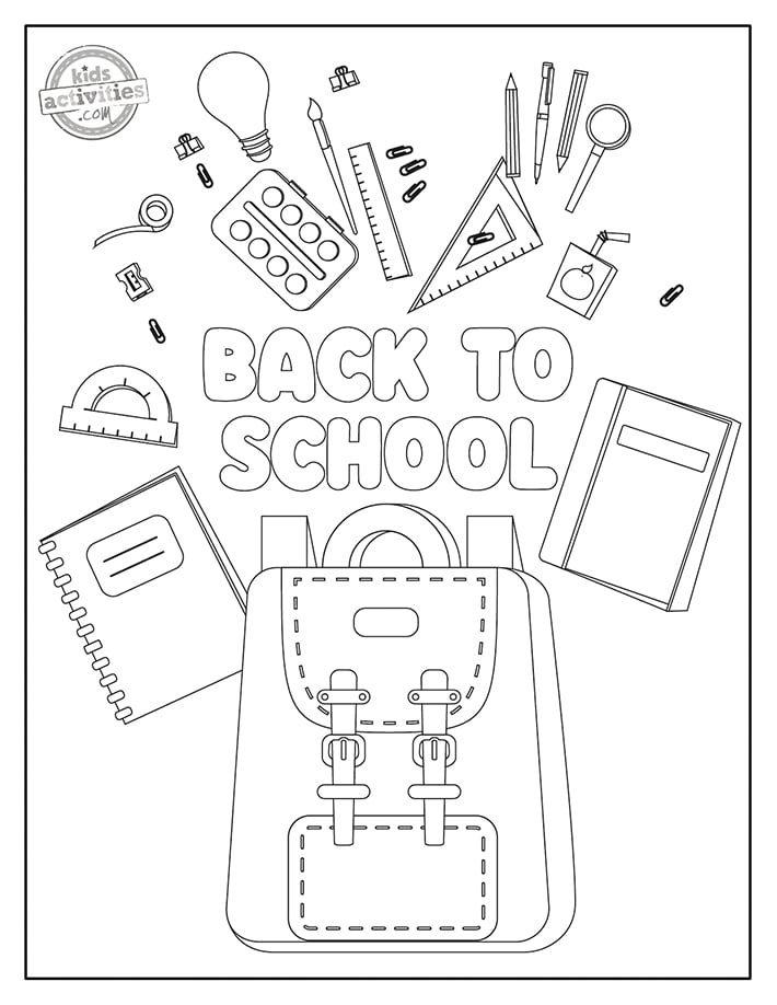 Back to School Coloring Pages Free Printable 63