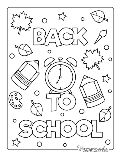 Back to School Coloring Pages Free Printable 68