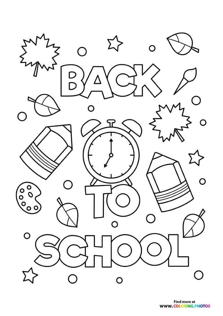 Back to School Coloring Pages Free Printable 69