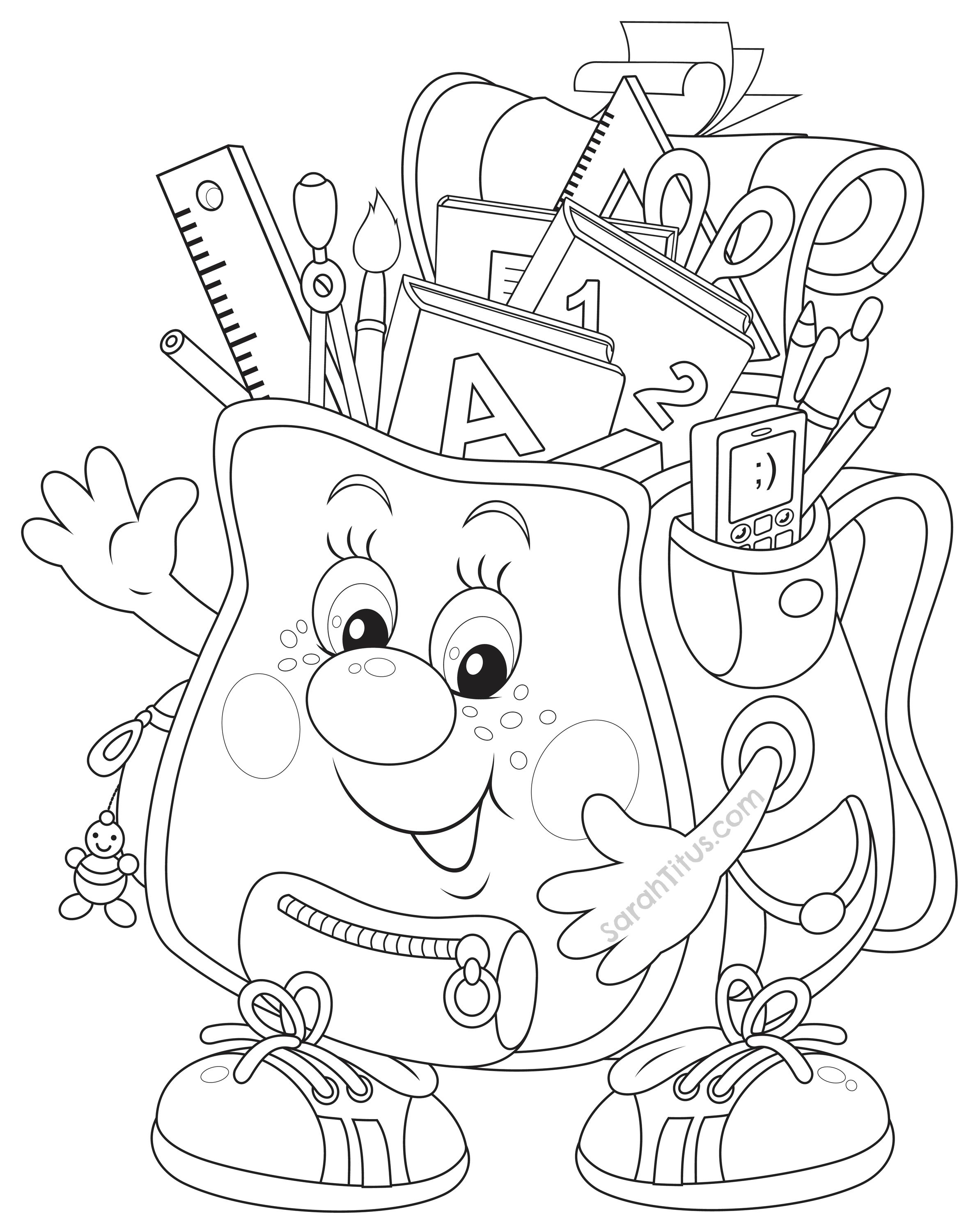 Back to School Coloring Pages Free Printable 92