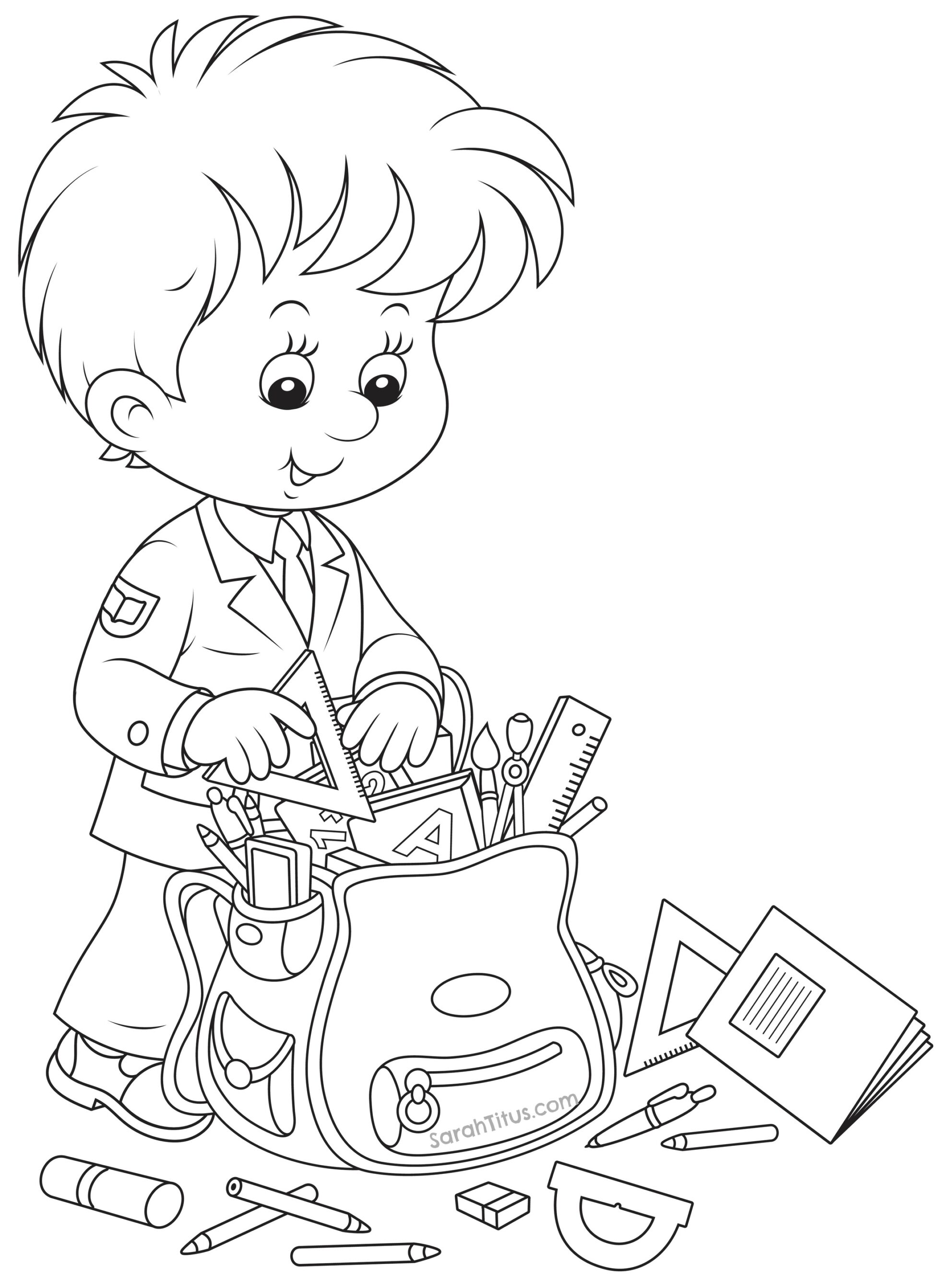 Back to School Coloring Pages Free Printable 93