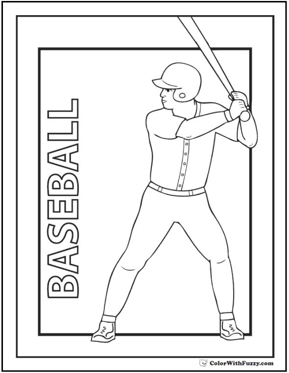 Baseball Coloring Pages Free Printable 102