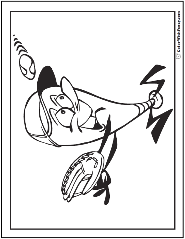 Baseball Coloring Pages Free Printable 106