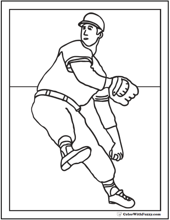 Baseball Coloring Pages Free Printable 110