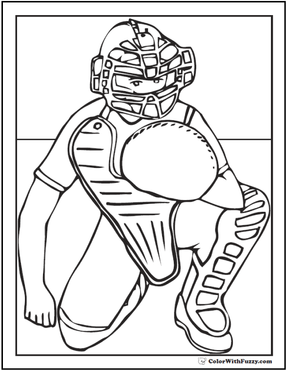 Baseball Coloring Pages Free Printable 114