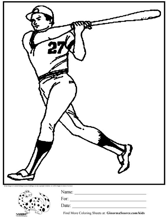 Baseball Coloring Pages Free Printable 115