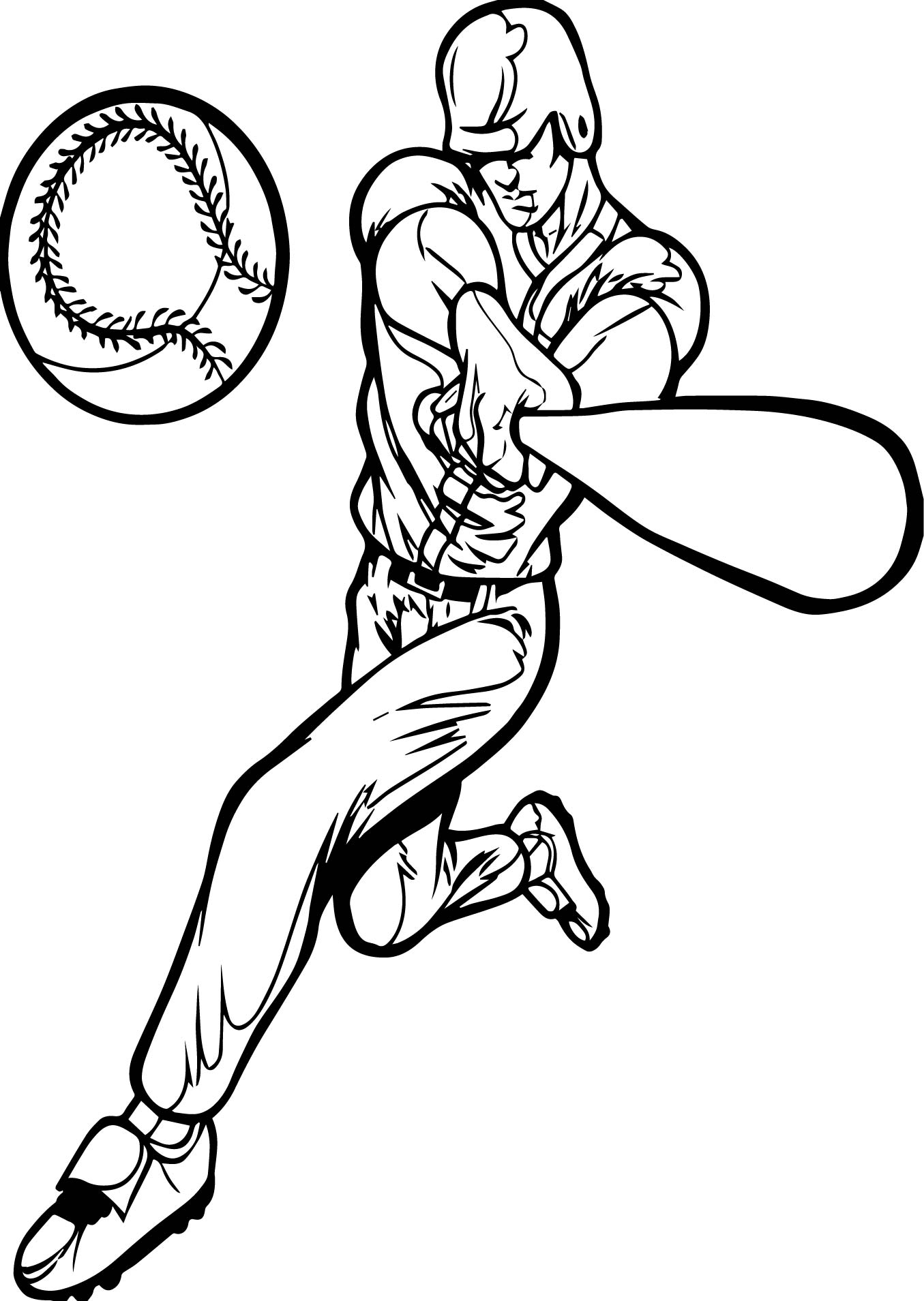 Baseball Coloring Pages Free Printable 13