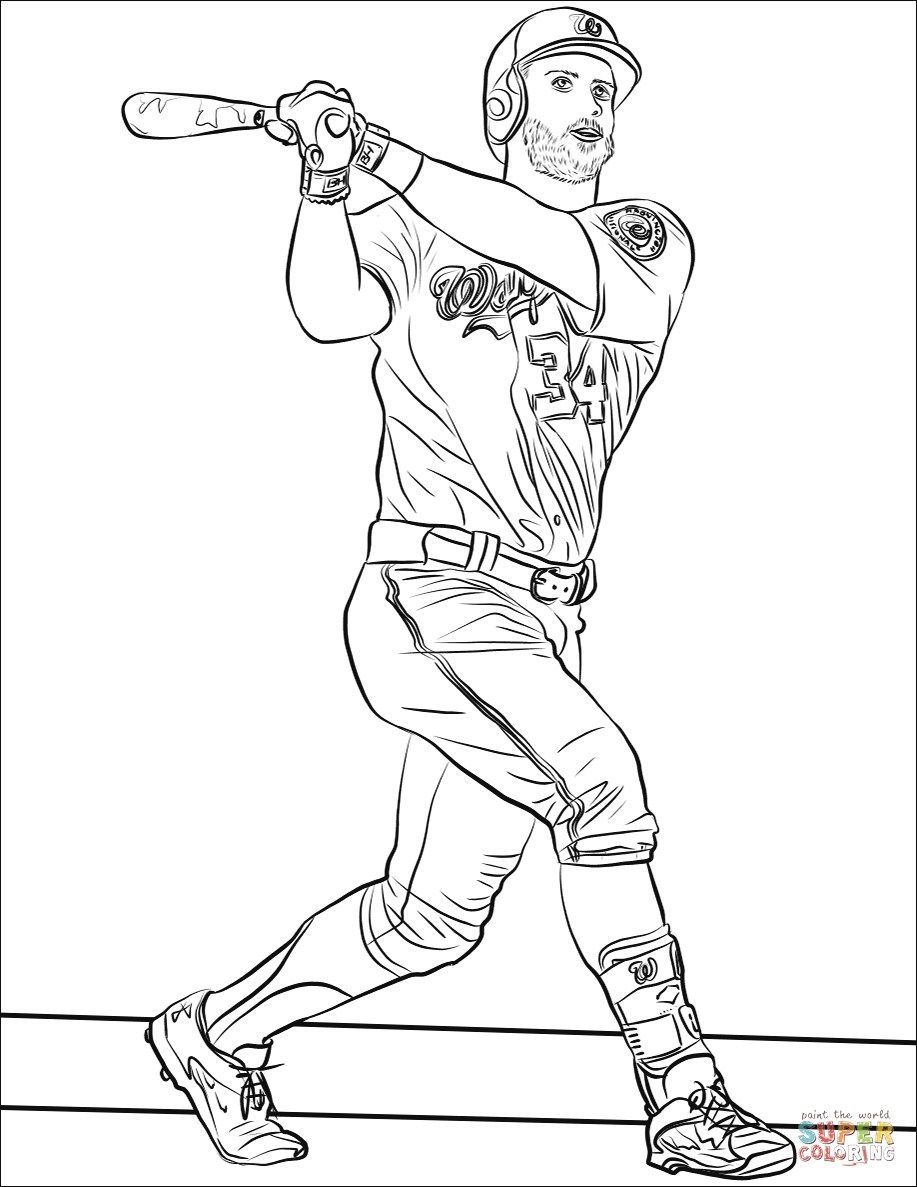 Baseball Coloring Pages Free Printable 130