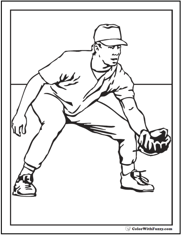 Baseball Coloring Pages Free Printable 135