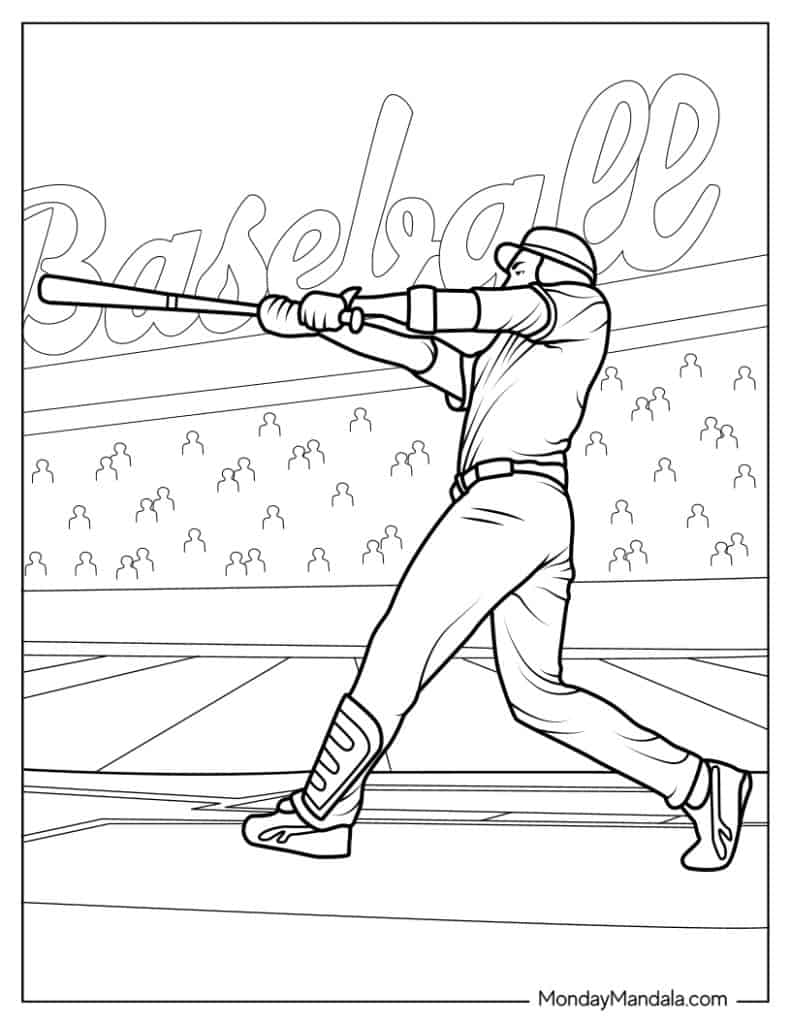 Baseball Coloring Pages Free Printable 141