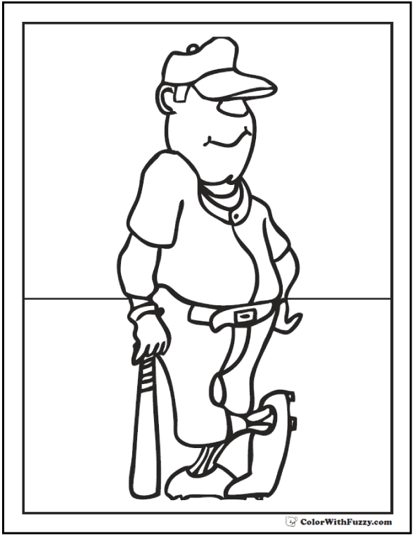 Baseball Coloring Pages Free Printable 147