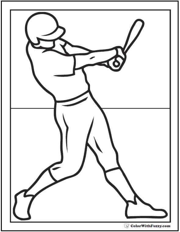 Baseball Coloring Pages Free Printable 161