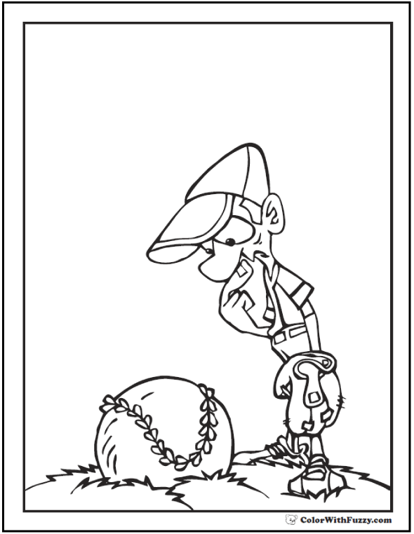 Baseball Coloring Pages Free Printable 167