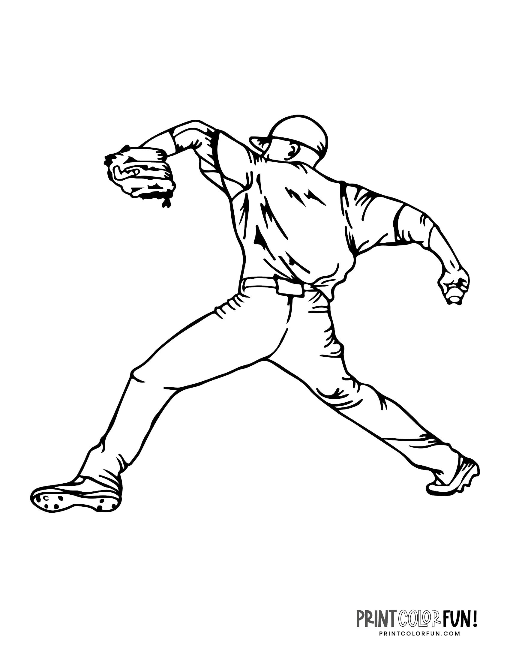 Baseball Coloring Pages Free Printable 2