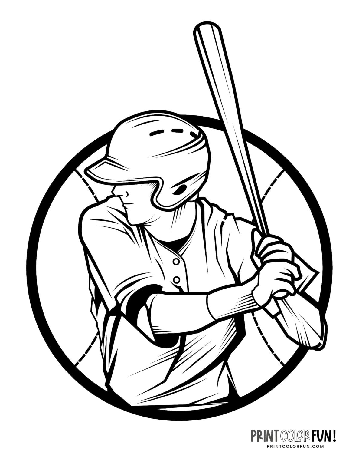 Baseball Coloring Pages Free Printable 4