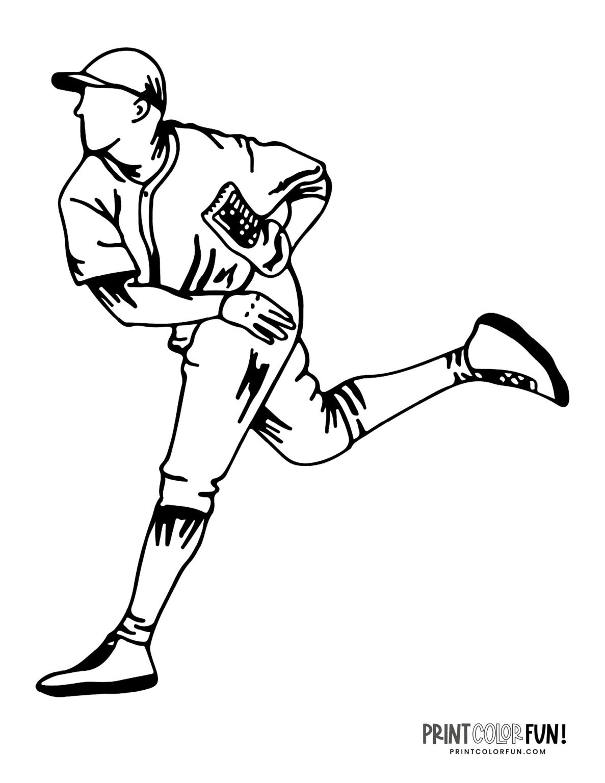 Baseball Coloring Pages Free Printable 40