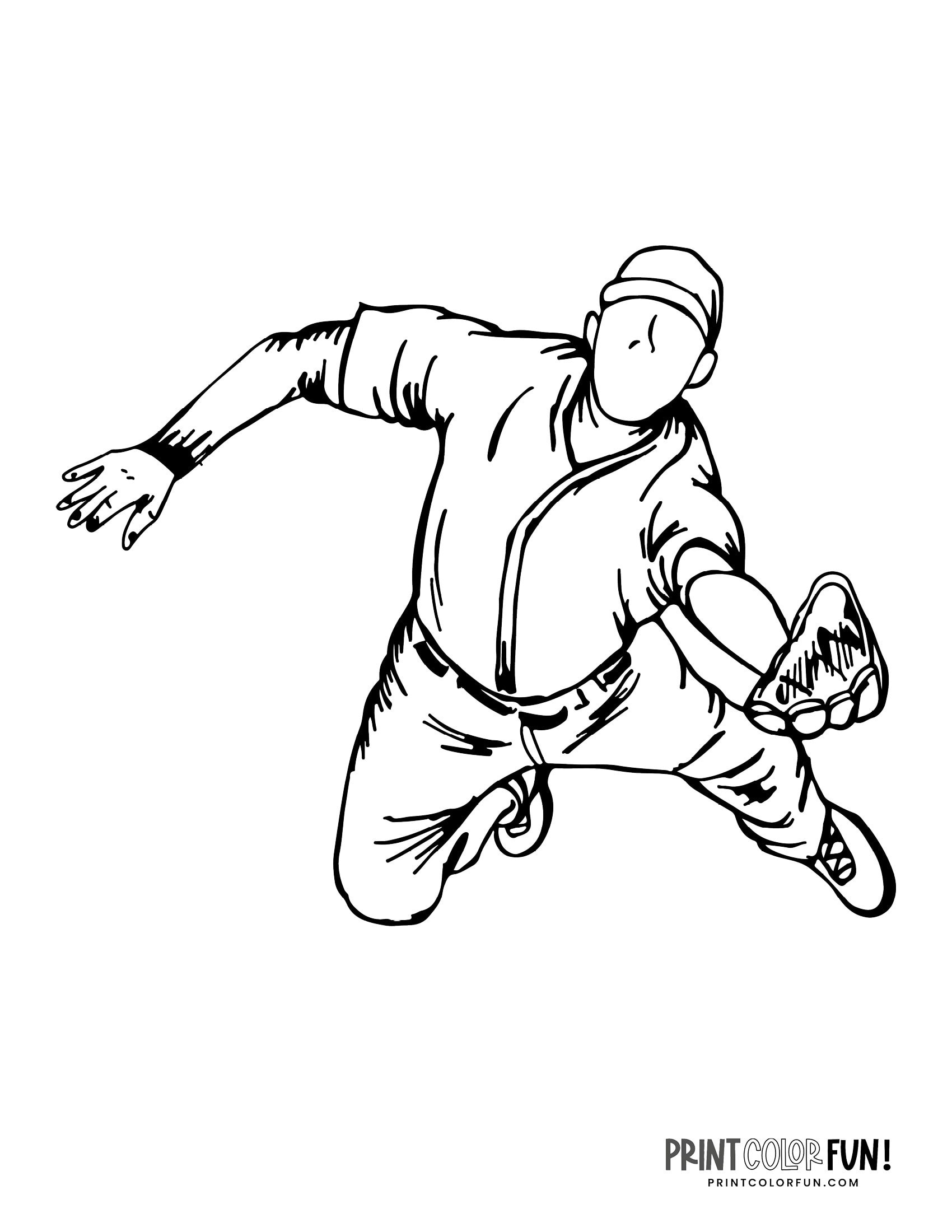 Baseball Coloring Pages Free Printable 41