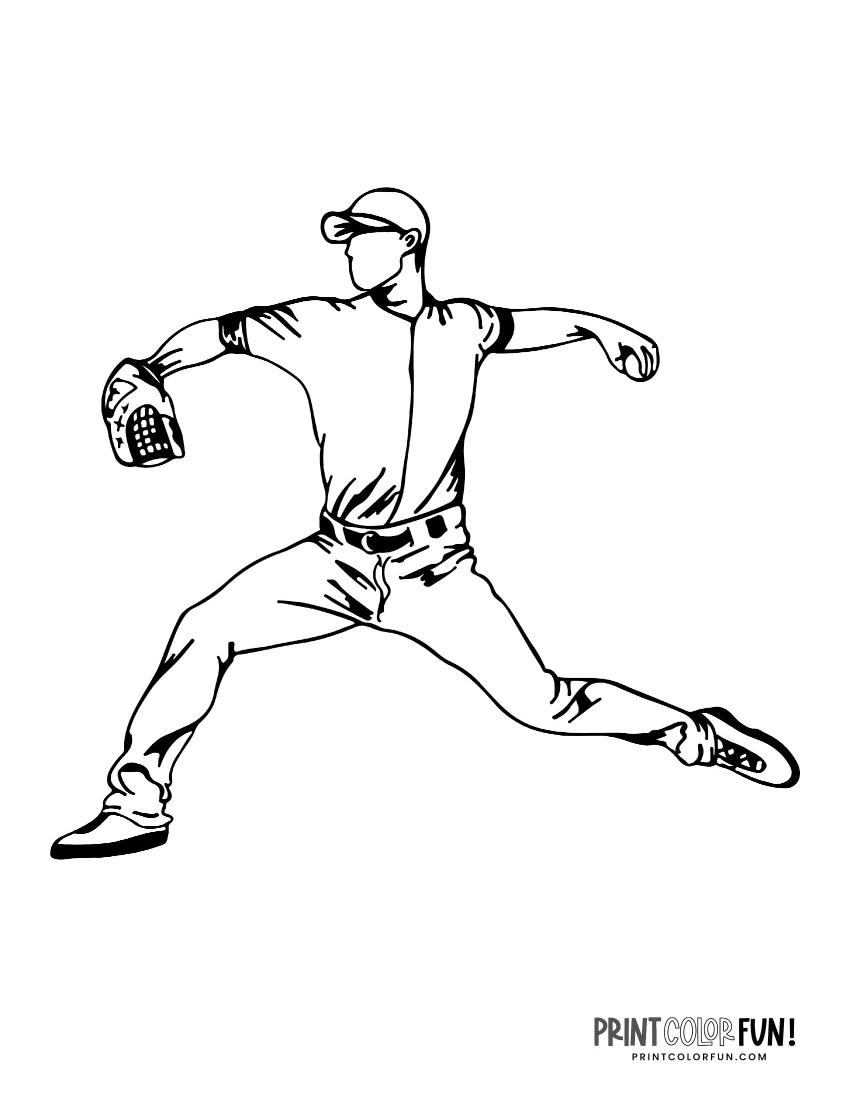 Baseball Coloring Pages Free Printable 49