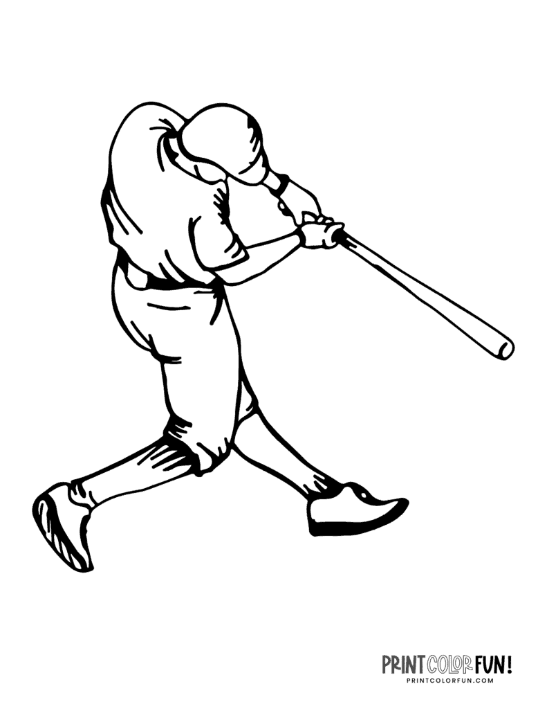 Baseball Coloring Pages Free Printable 5