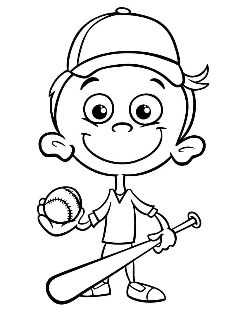 Baseball Coloring Pages Free Printable 6