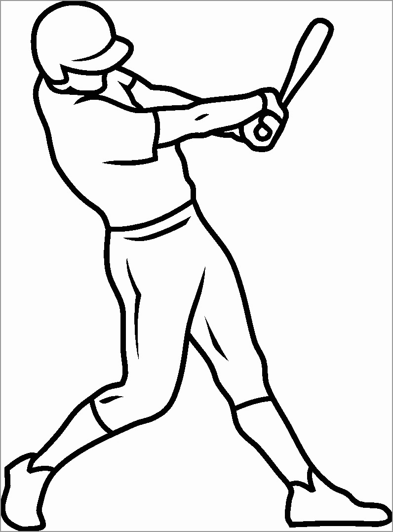 Baseball Coloring Pages Free Printable 68