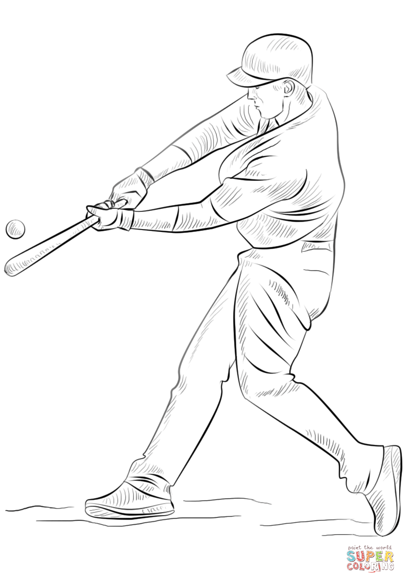 Baseball Coloring Pages Free Printable 7