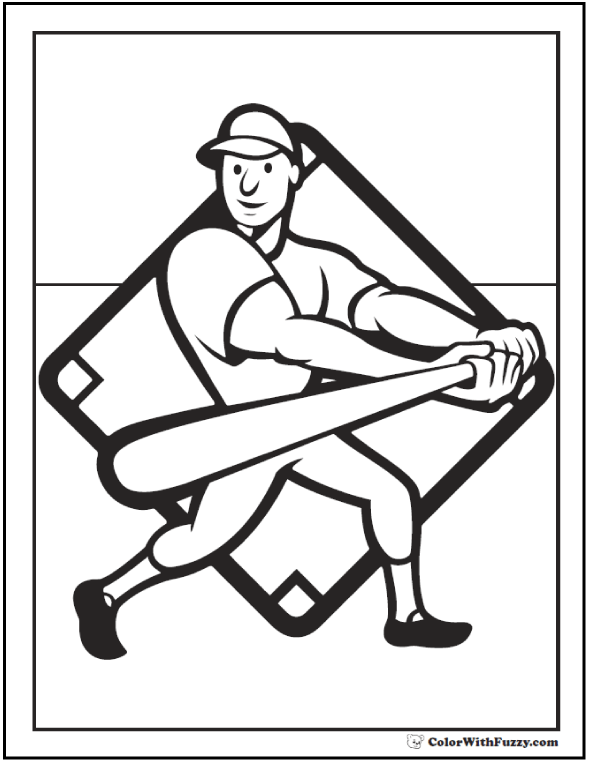 Baseball Coloring Pages Free Printable 78