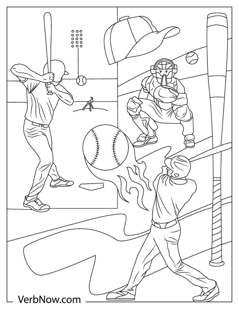 Baseball Coloring Pages Free Printable 99