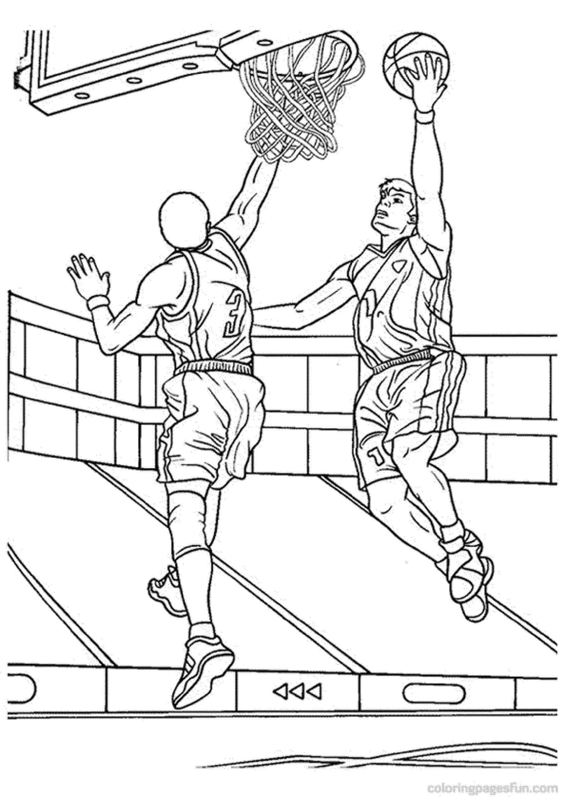 Basketball Coloring Pages Free Printable 1