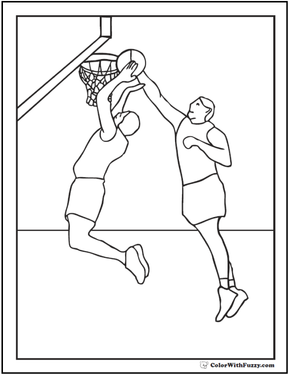 Basketball Coloring Pages Free Printable 103