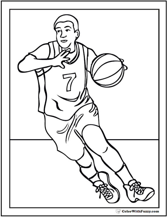 Basketball Coloring Pages Free Printable 13