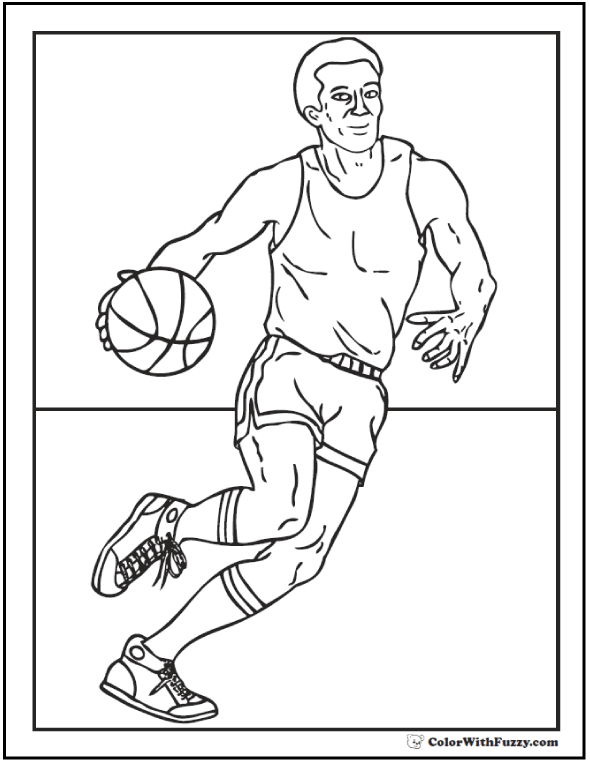 Basketball Coloring Pages Free Printable 140