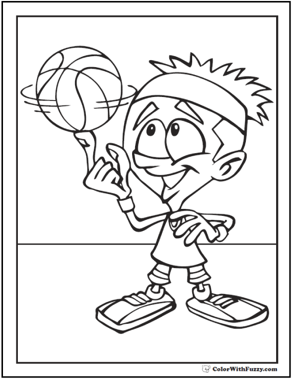 Basketball Coloring Pages Free Printable 15