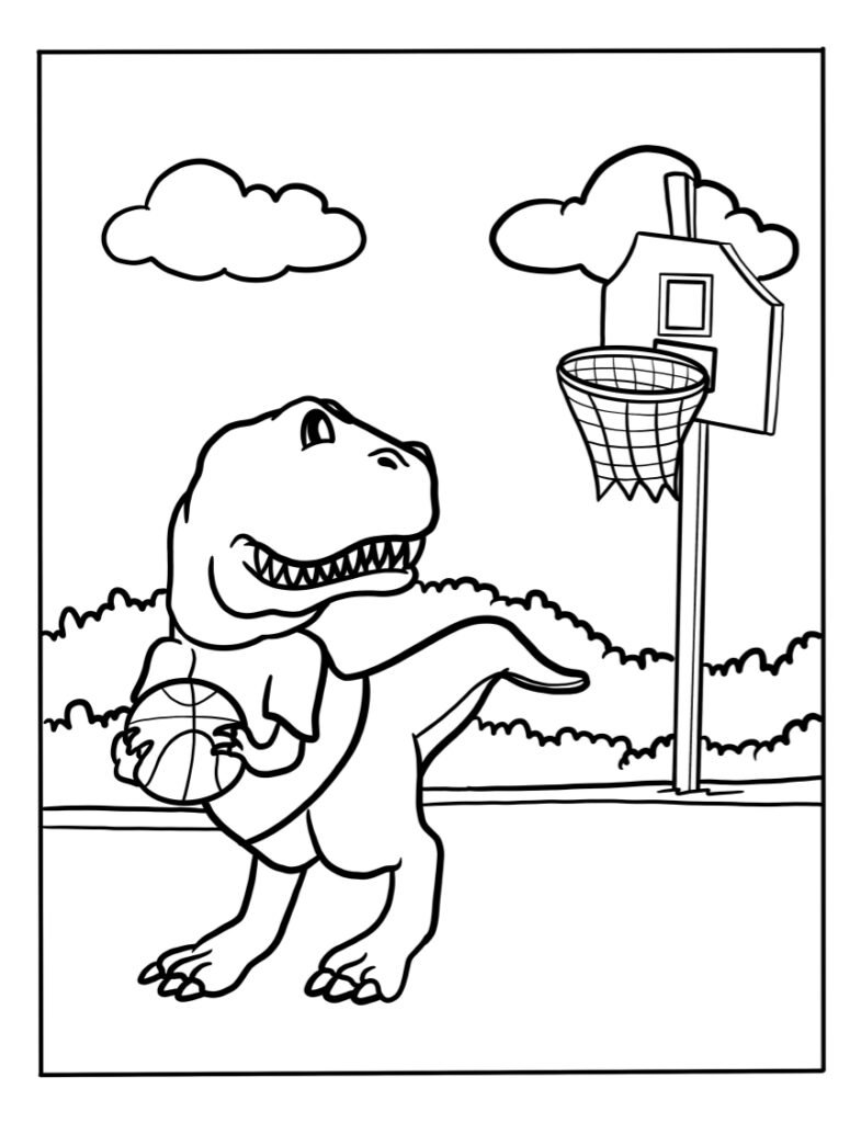 Basketball Coloring Pages Free Printable 16