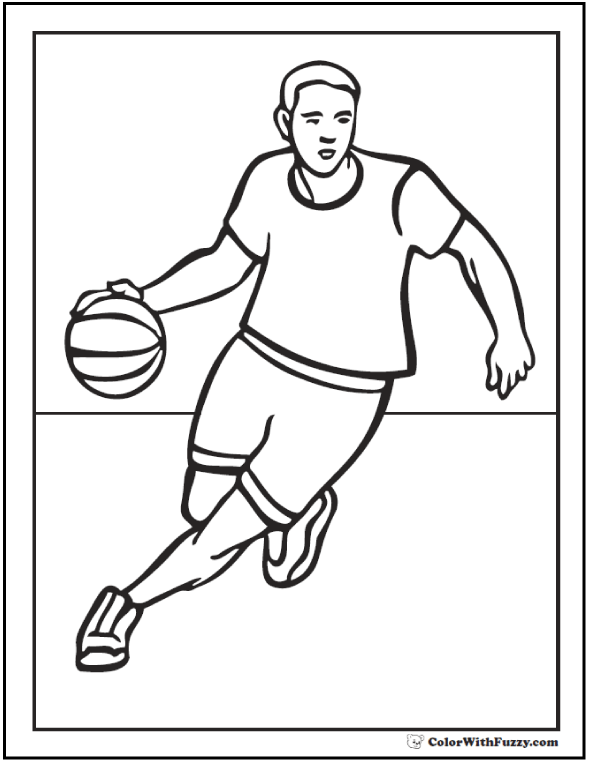 Basketball Coloring Pages Free Printable 30