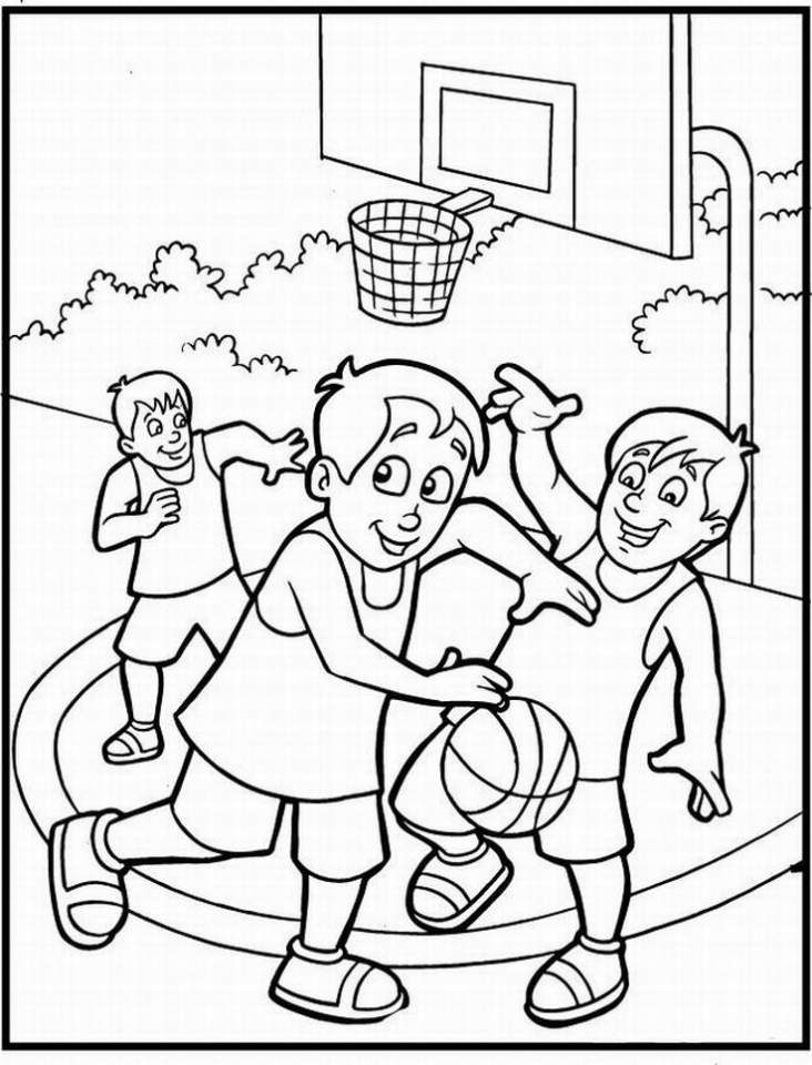 Basketball Coloring Pages Free Printable 4