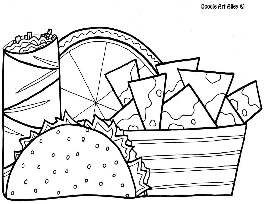 Dining Doodle Coloring Pages for Adults Unique 125