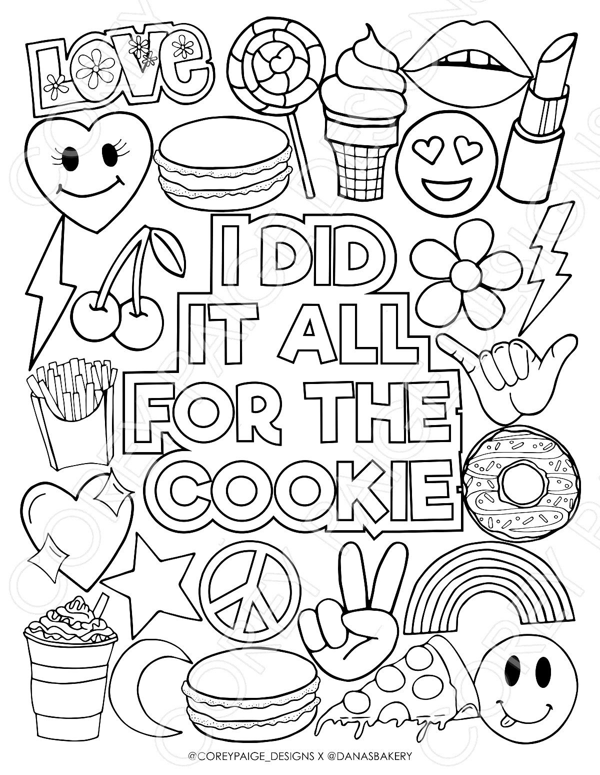 Dining Doodle Coloring Pages for Adults Unique 20