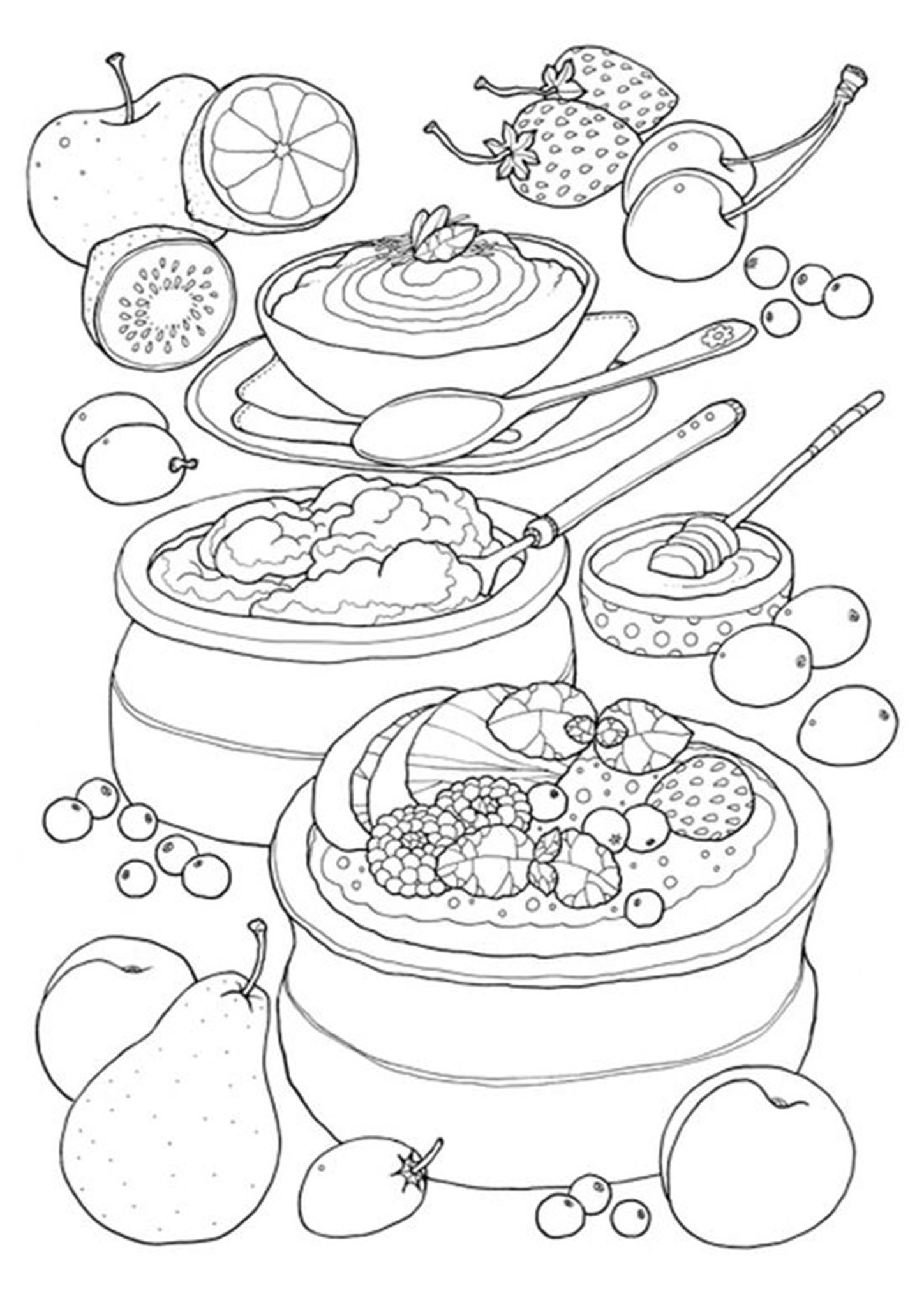 Dining Doodle Coloring Pages for Adults Unique 30