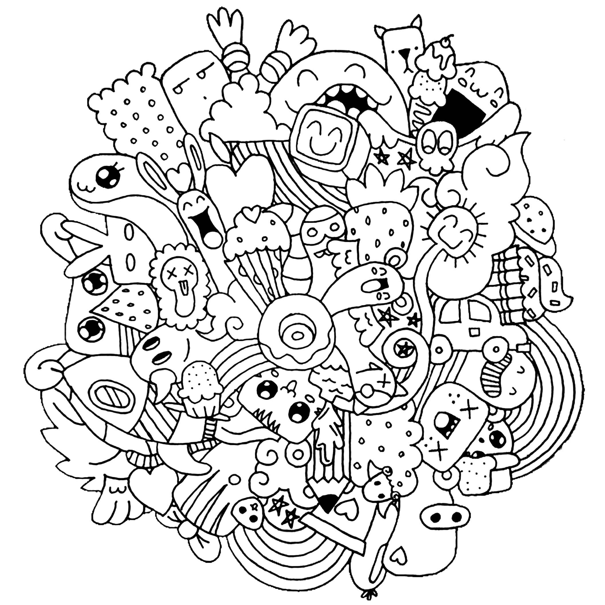 Dining Doodle Coloring Pages for Adults Unique 85