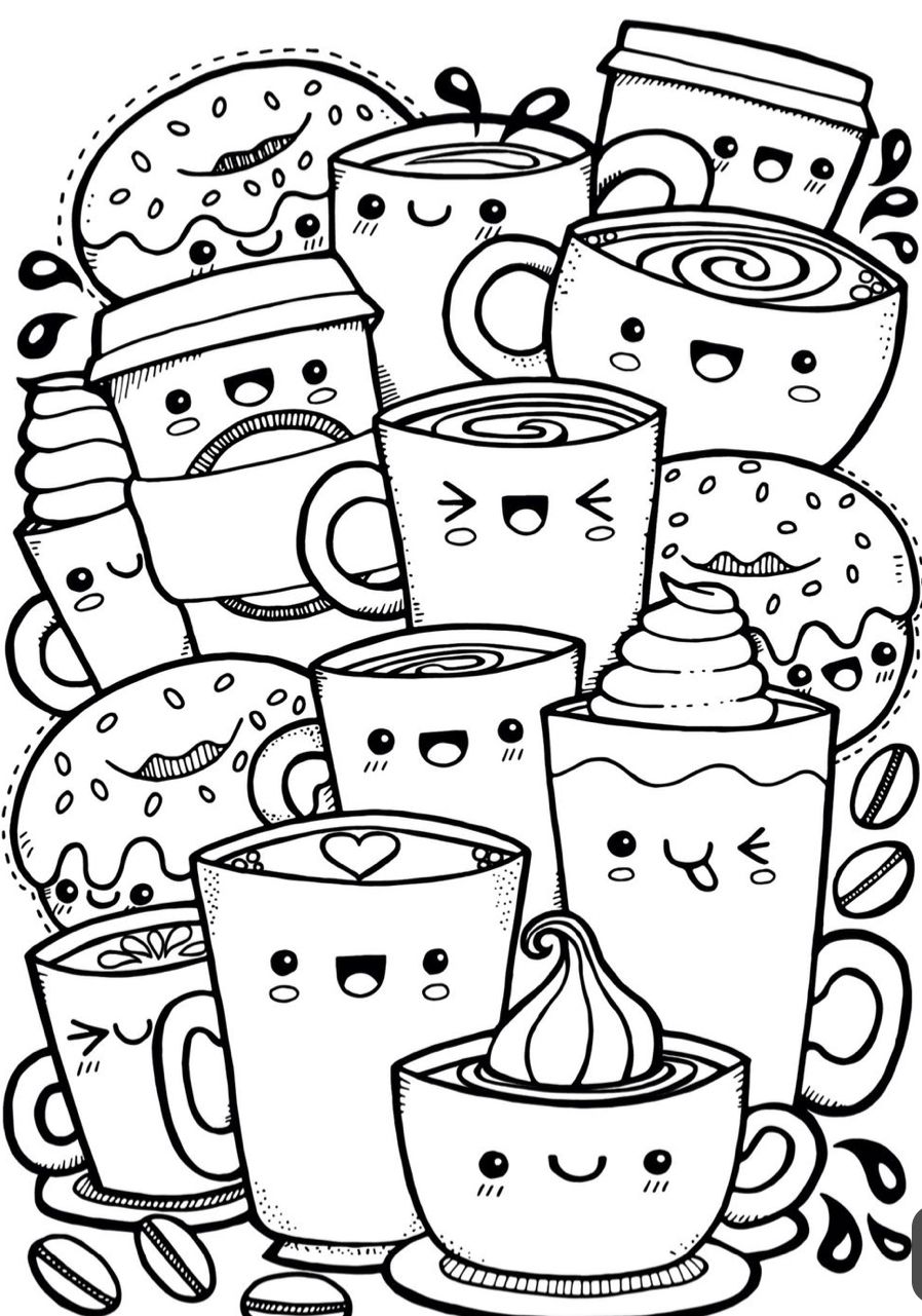 Dining Doodle Coloring Pages for Adults Unique 92