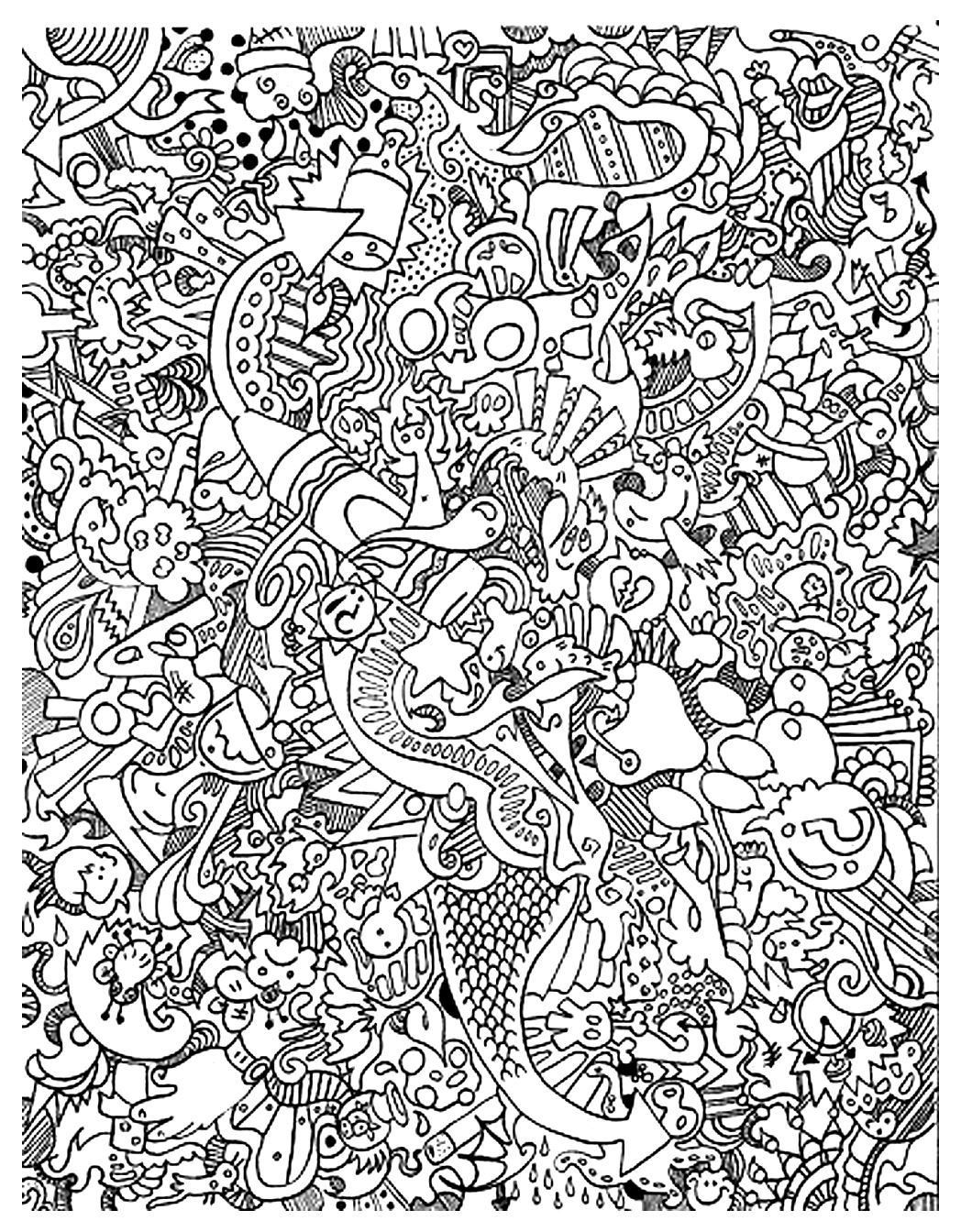 Dining Doodle Coloring Pages for Adults Unique 95