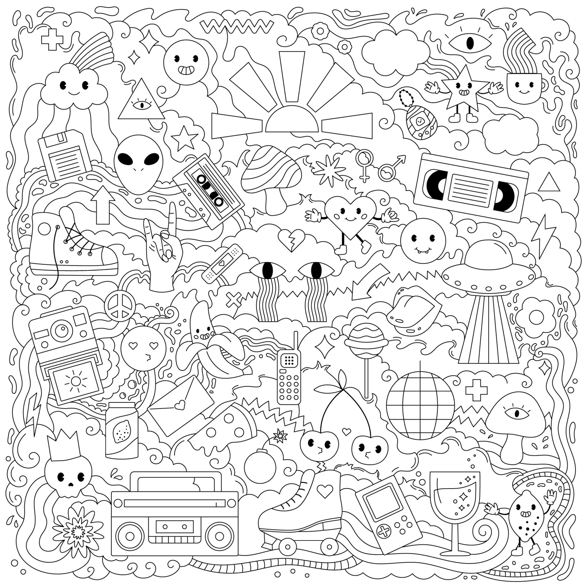 Dining Doodle Coloring Pages for Adults Unique 97